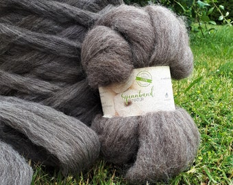 Gray combed top | Wool for spinning | Gray raw wool | Spinning wheel wool | Felt & fairytale wool