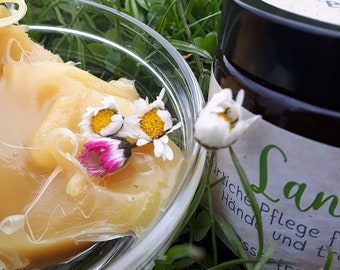 Lanolin Cream, 100% pure wool fat with shea butter, 100g purified wool fat, pesticide- and water-free