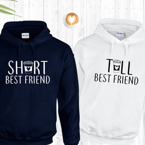 Tall and short best friend hoodies