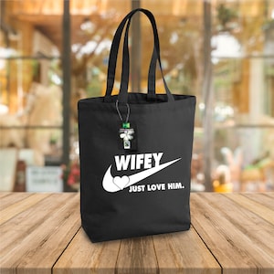 Nike Swoosh Canvas Tote Bag In White for Women