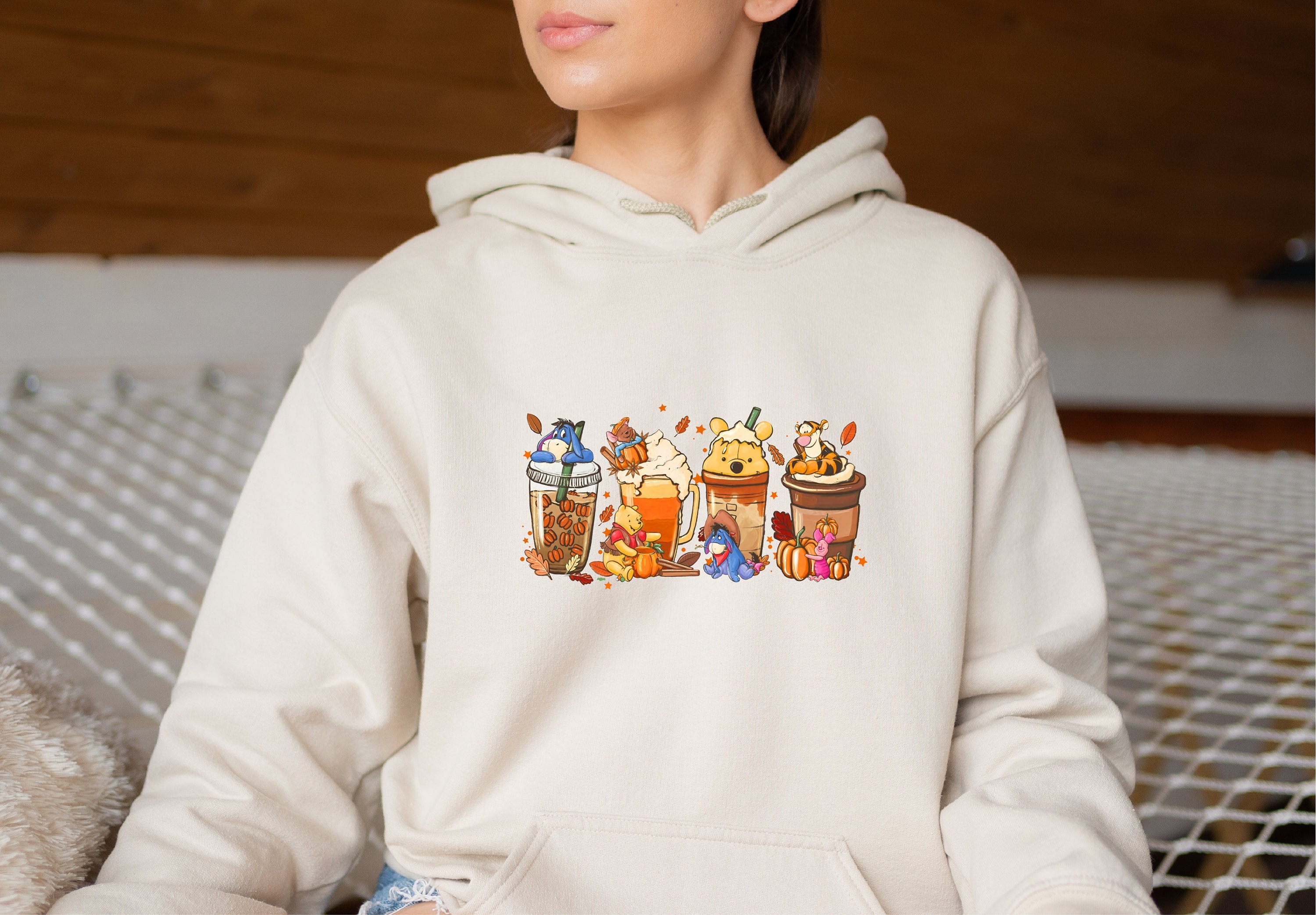 The Pooh Latte Cute Hoodie, Coffee Lovers Jumper, Gift Hoodie