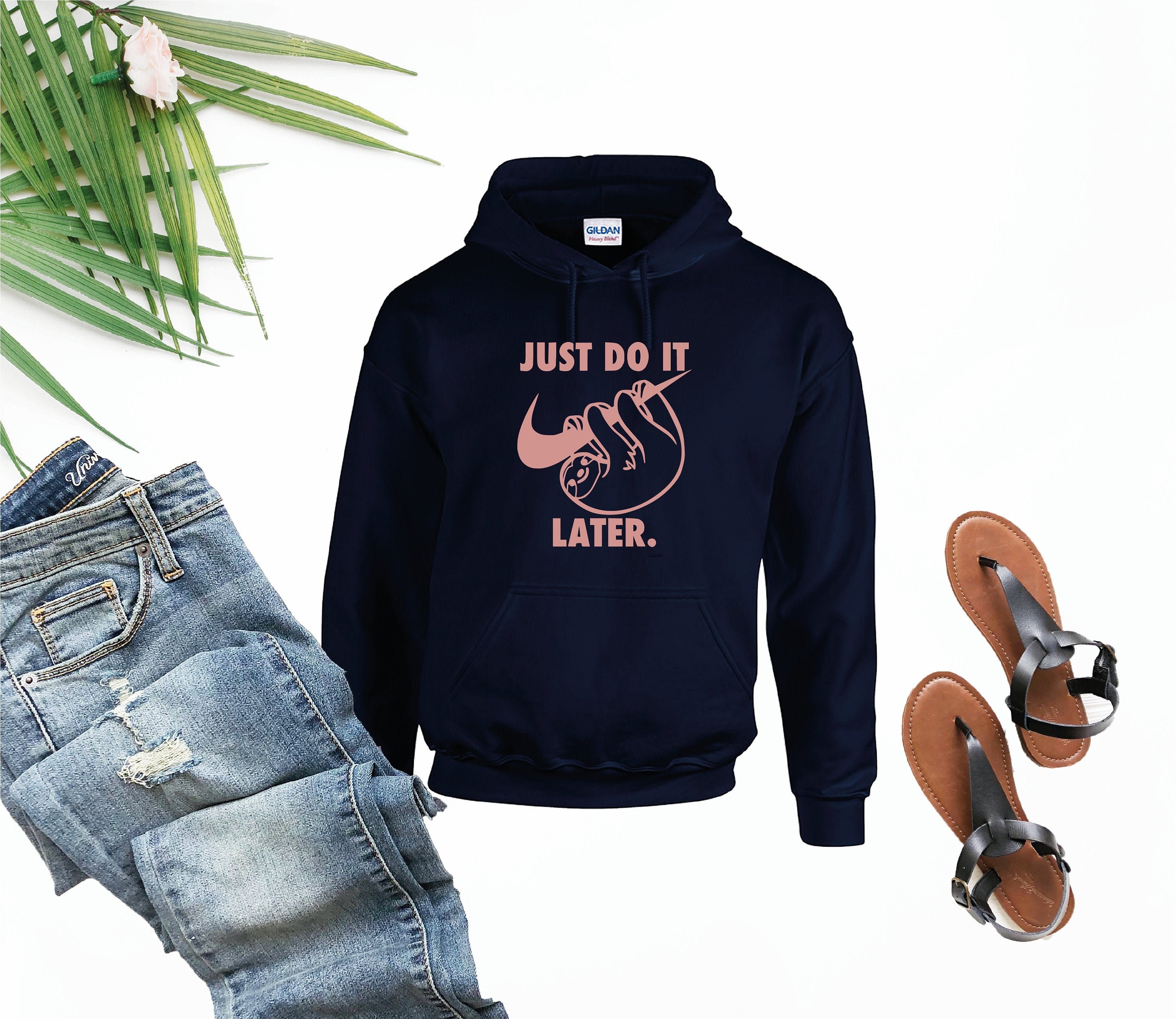 Just Do It Later Hoodie the Walking Dead Slogan Hoodie Novelty