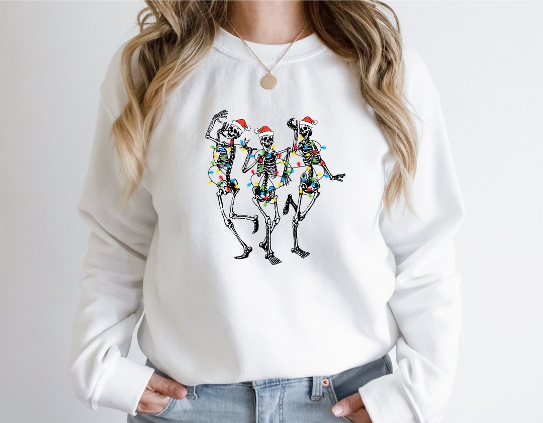 Skeleton Christmas Jumper Skeleton Dancing Christmas Etsy