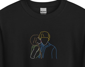Sweethearts - Anna & Kristoff - Embroidered Crew Neck Sweater (Unisex)