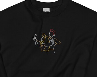 Sweethearts - Aurora and Phillip - Embroidered Crew Neck Sweater (Unisex)