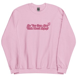 Think About Dying – Suéter bordado com gola redonda (unissex)