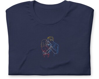 Sweethearts - Steve & Peggy - Geborduurd klassiek T-shirt (Unisex)