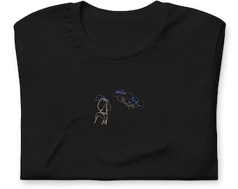 Sweethearts - Aladdin & Jasmine - Geborduurd klassiek T-shirt (Unisex)