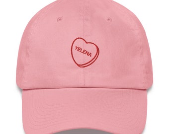YELENA - Candy Heart Embroidered Dad hat