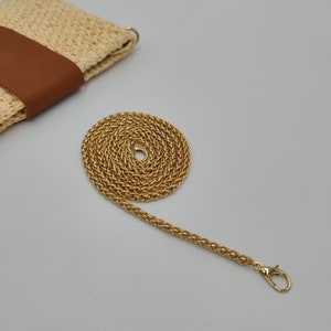Metall Kette Taschengurt, Gold Ketten Geldbörsenband, Gold Taschen Ersatzband