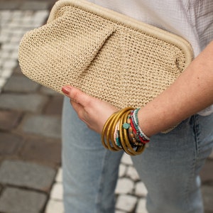 raffia purse bag