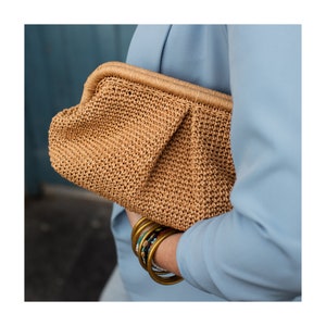 raffia purse bag