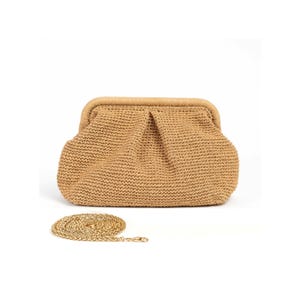Summer raffia bag, Summer wedding bag, Straw clutch purse bag, Raffia purse for women, Handmade gift for her