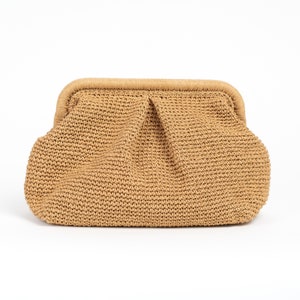 Straw clutch purse bag, raffia bag