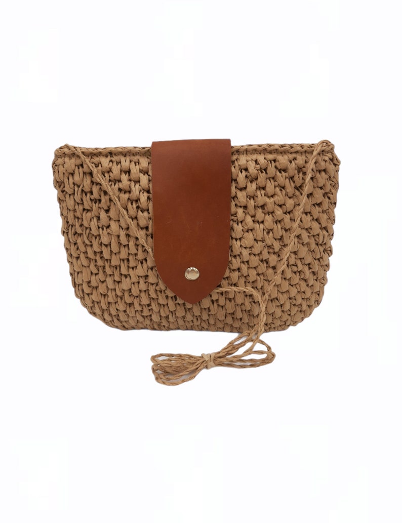 Mini Straw Crossbody Bag Raffia Shoulder Strap Bag Handmade Etsy