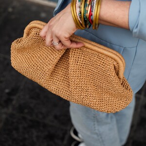 raffia purse bag