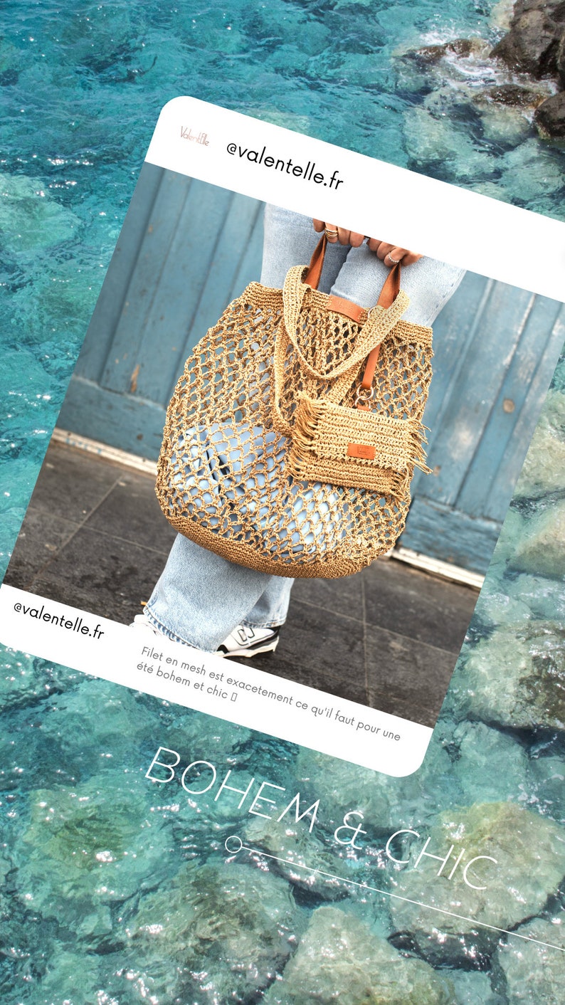 straw mesh tote bag, raffia beach bag