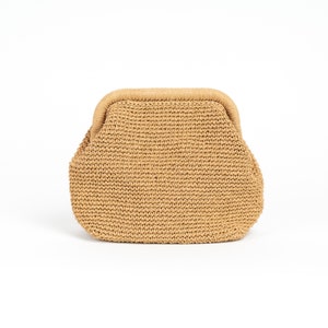 Straw clutch purse bag, raffia bag