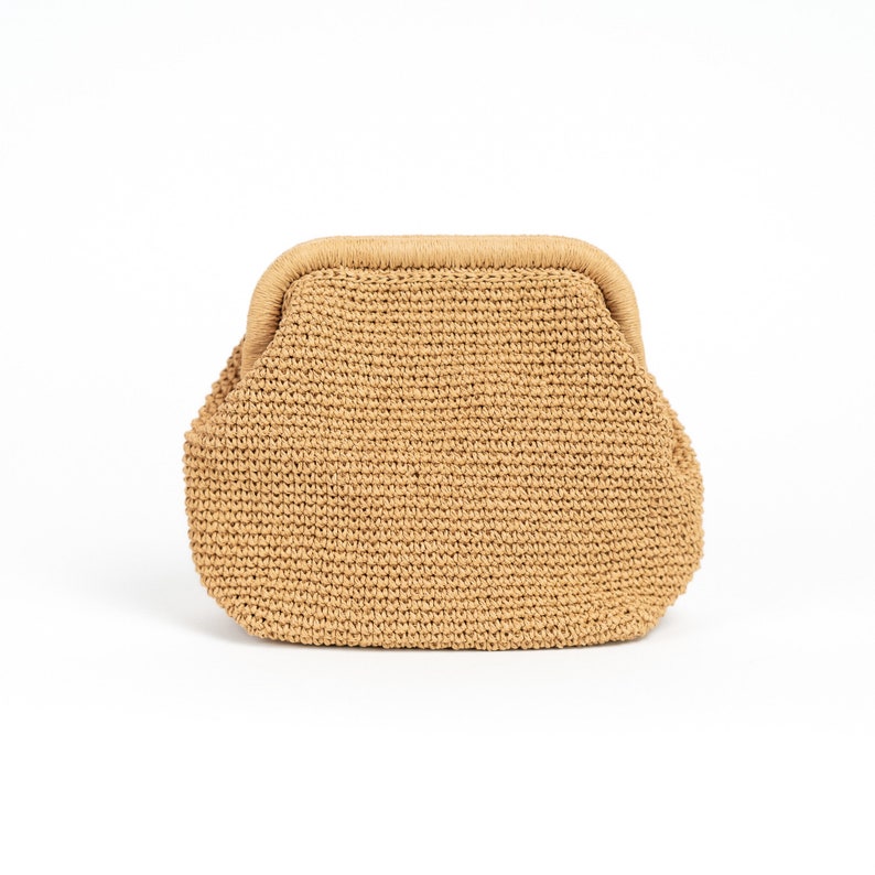 Straw clutch purse bag, raffia bag