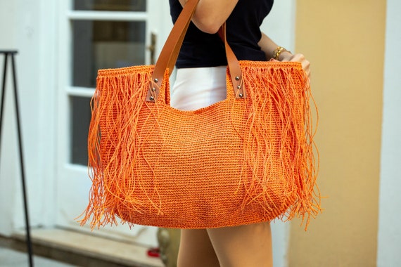 Straw beach tote large hotsell