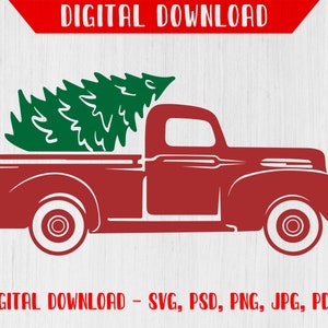 Red Truck Christmas Tree SVG, Red Truck svg, Red Truck Christmas svg, Christmas svg Files, Christmas Truck svg, Christmas Svg, Christmas svg, pour Cricut