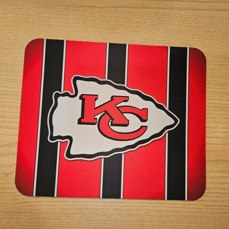 Chiefs Mousepad NFL Mouse Pad Desk Mousepad Football Mousepad Kansas City Chiefs Mouse Pad