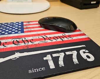 We The People Mouse Pad, Patriotic Gun Design