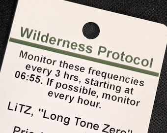 Ham Radio Wilderness Protocol Reference Card: Hiking Emergency Frequencies