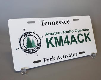 Parks On The Air Custom License Plate - Amateur Radio POTA