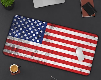 United States Flag Desk Gaming, Home Office, Reloading, Range Mat or Ham Shack