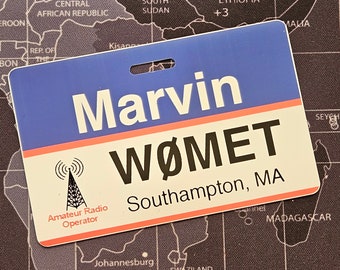 Ham Radio Call Sign Badge, Amateur Radio Badge, Amateur Radio Call Sign ID Badge, Customized Name Badge for Amateur Radio