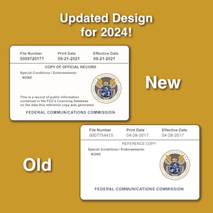 May include: A side-by-side comparison of two FCC forms, one labeled "New" and the other "Old". The "New" form has a print date of 09-21-2021 and an effective date of 09-21-2021. The "Old" form has a print date of 04-28-2017 and an effective date of 04-28-2017. Both forms have the seal of the Federal Communications Commission.