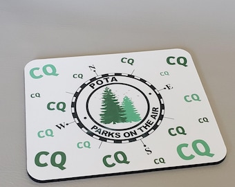 POTA Amateur Radio Mousepad: Parks on the Air CQ Design