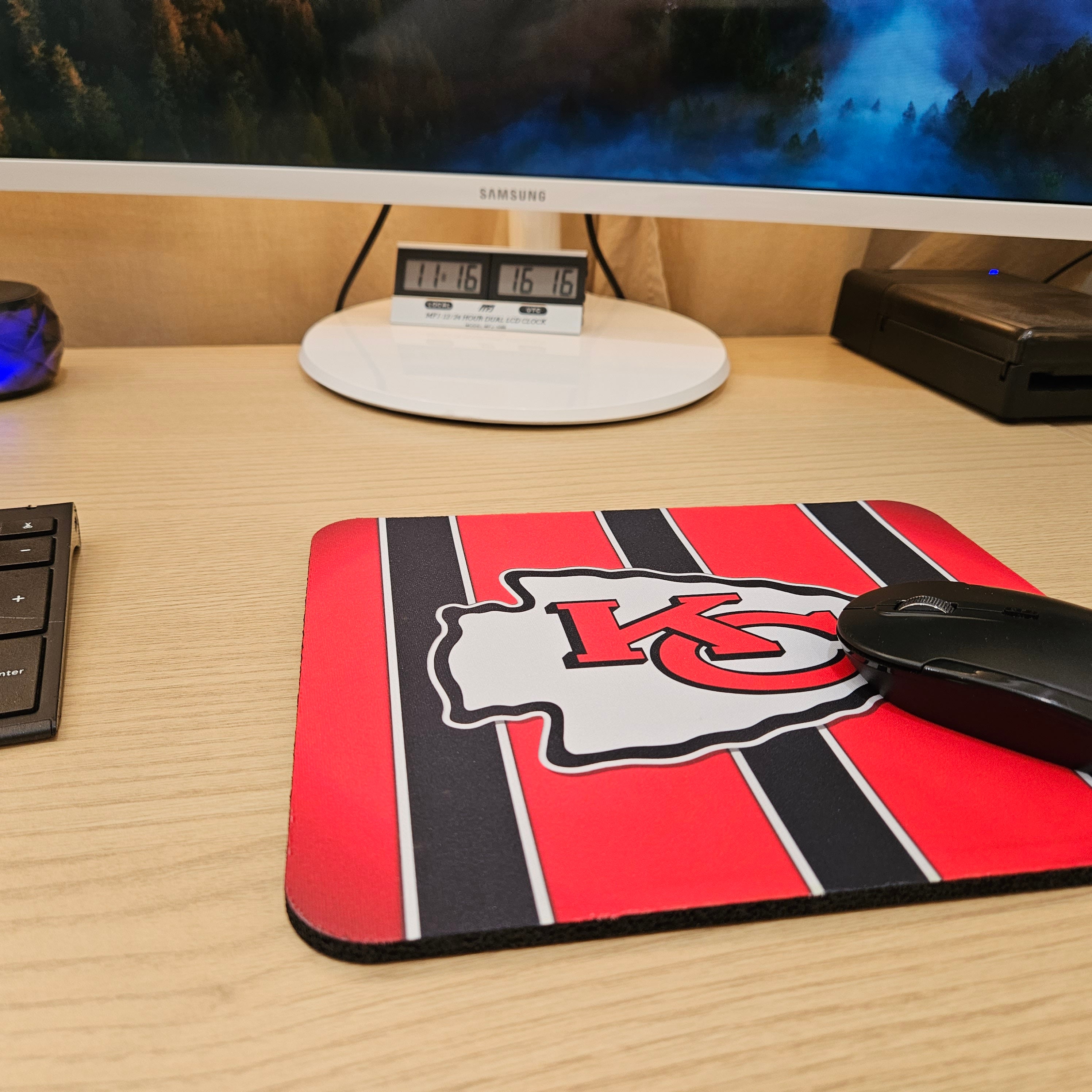 Chiefs Mousepad NFL Mouse Pad Desk Mousepad Football Mousepad Kansas City Chiefs Mouse Pad
