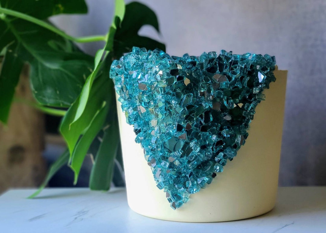8 Inch Geode Pot Large Geode Pot 8 Inch Pot Large House Plant Pot Geode