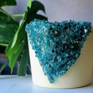 8 inch geode pot - large geode pot - 8 inch pot - large house plant pot - geode planter - succulent pot - large cylinder pot - crystal pot