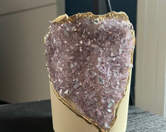 6 inch geode pot - amethyst stone - amethyst crystals - geode planter - purple crystals - Valentine’s Day gifts - gift for her - home decore