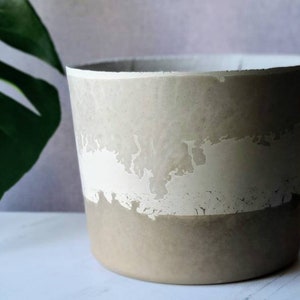 8 inch pot 8 inch planter cylinder 8 pot rustic pot modern pot cast stone pot pastel pot round pot pottery pot image 7