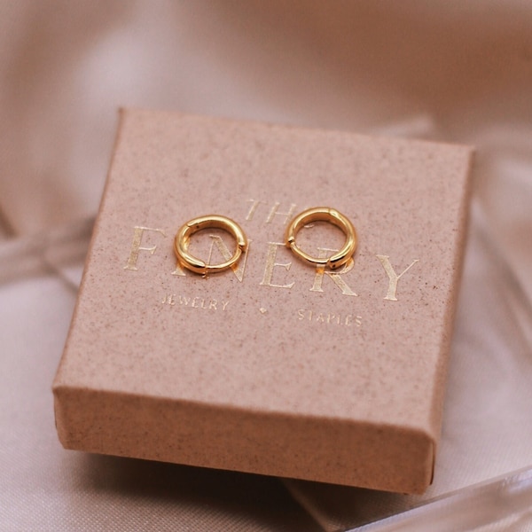 Gold hoop earrings, 925 Sterling silver creole, gold coloured earrings, delicate gold coloured hoops, 5mm 6mm 7mm 8mm, minimal