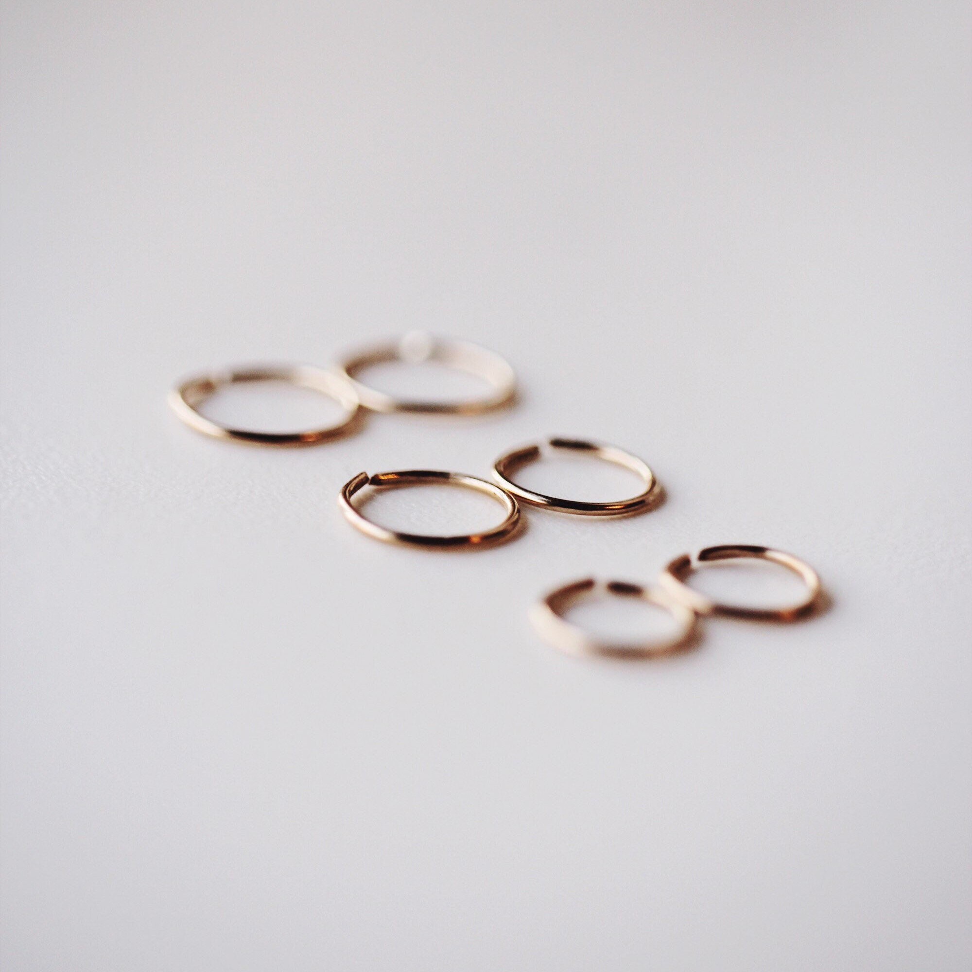Thin gold huggie hoops Clearance