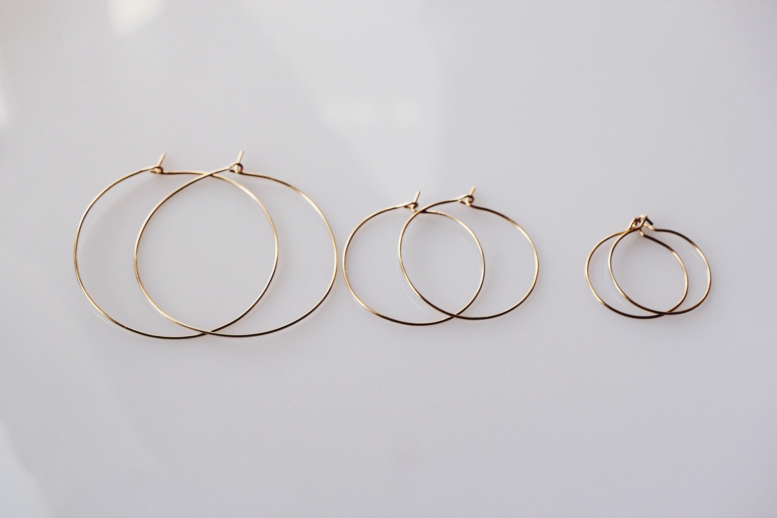 Silver Gold Hoops Hoops by Hand Solid 925 Sterling Silver or Etsy