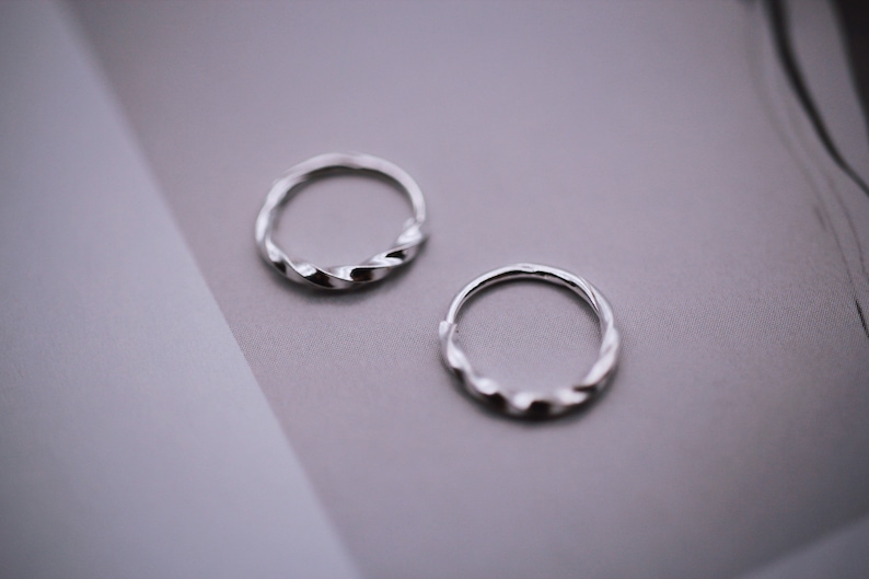 9mm Silver Hoops, Very Fine 925 Sterling Silver Hoop Earrings, 9 mm Mini Creolen, Minimalist Huggie, Dainty, Mini Hoops, Ethical Silver Hoop image 3