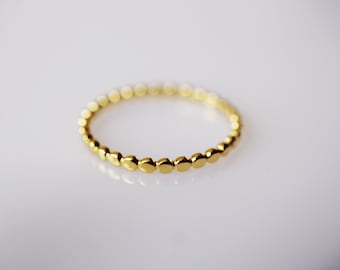 Gold Punkt Ring, 925 Sterling Silber Kugel Ring, Stapel Ring, Zierliche Kugel Band, Stapelbar, Dünn, Minimalist Ring, Midi Ring, Knuckle Ring