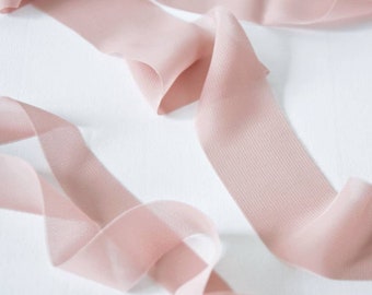 DUSTY ROSE - Chiffon Ribbon perfect for bridal bouquets, invitations and wedding decor