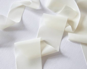 CREAM - Chiffon Ribbon perfect for bridal bouquets, invitations and wedding decor