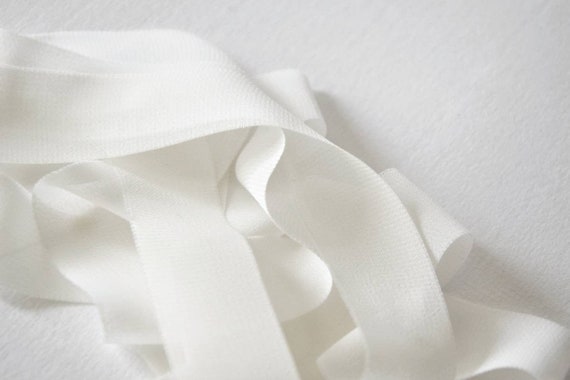 PURE WHITE Chiffon RIBBON Perfect for Bridal Bouquets, Wedding