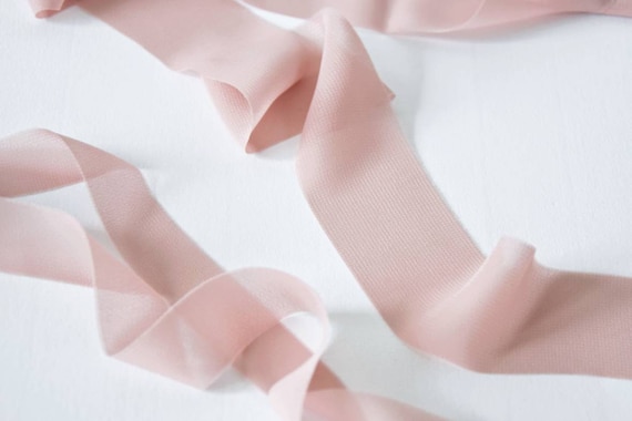 DUSTY ROSE Chiffon Ribbon Perfect for Bridal Bouquets, Invitations and  Wedding Decor 