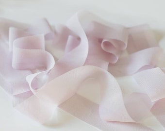 DUSTY LILAC - Chiffon Ribbon perfect for bridal bouquets, invitations and wedding decor