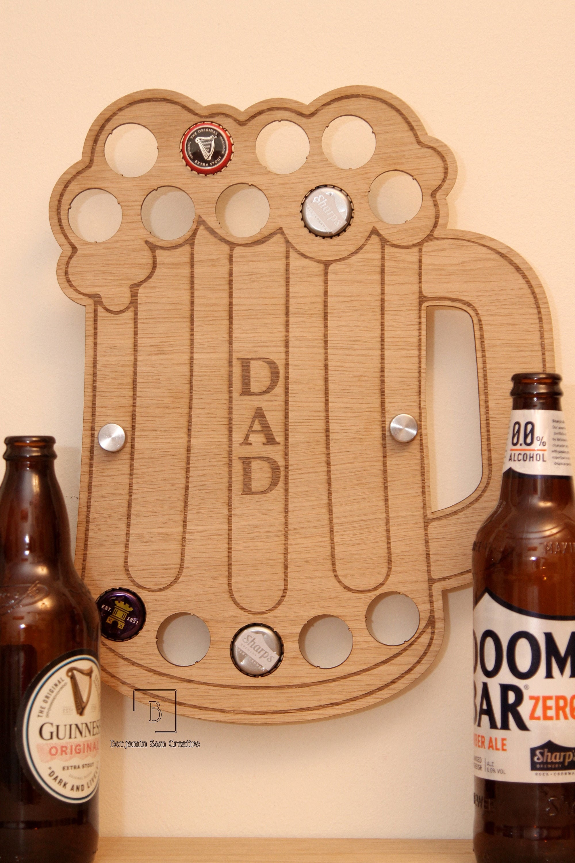 Bottle Cap Holder Personalised Beer shaped Bottle Top holder Etsy