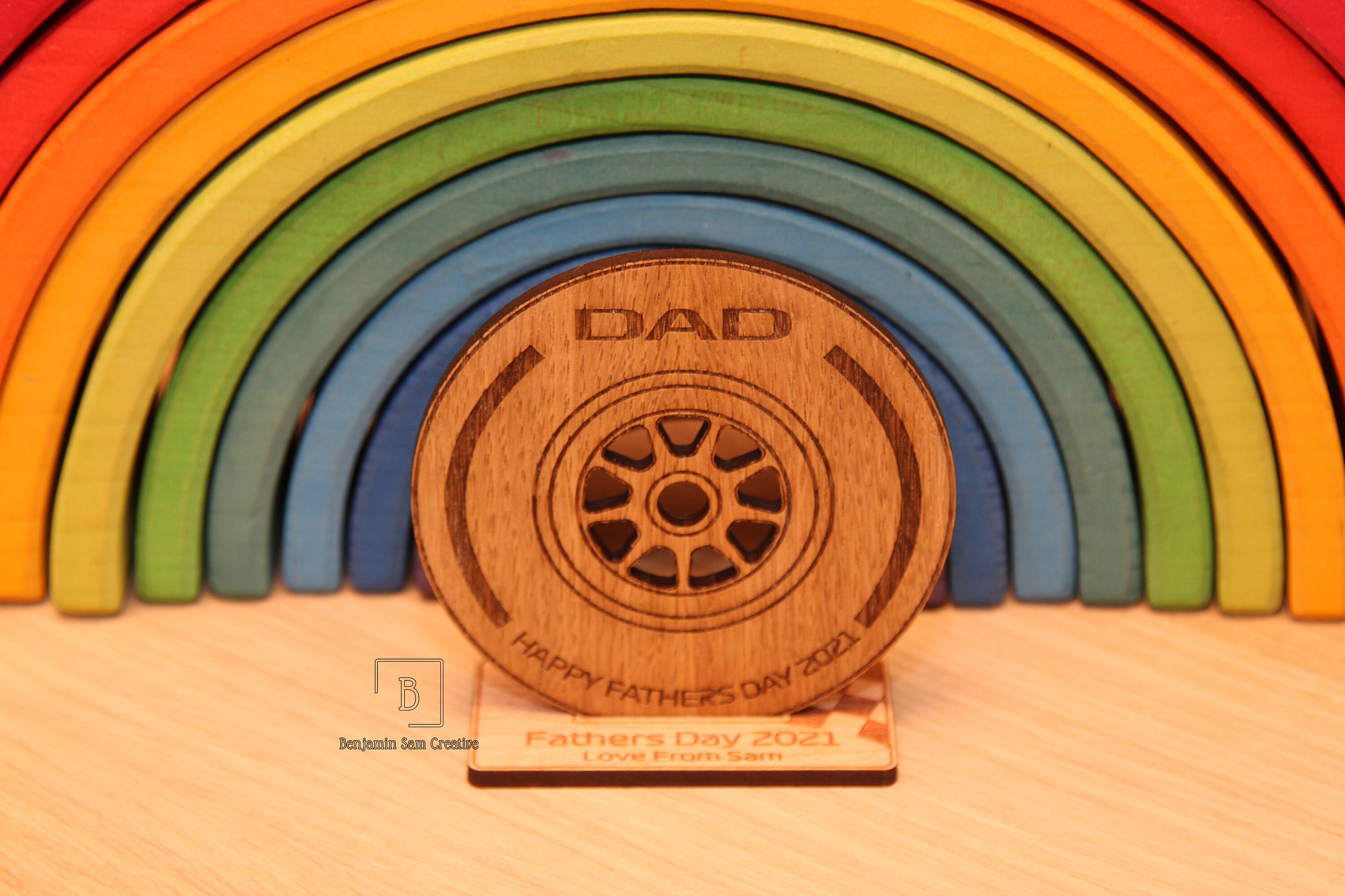 Personalised Dad car coaster Unique Engraved gift for fathers Etsy